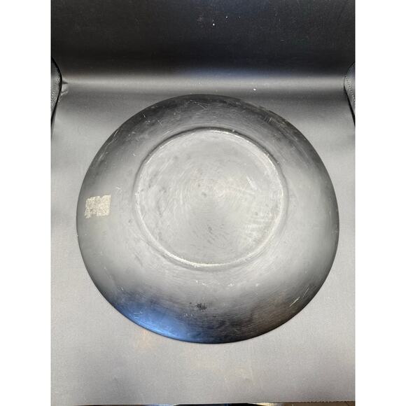 Large Peach Glaze Decorative Dish Wall Hanging – 17” Diameter - Picture 5 of 8